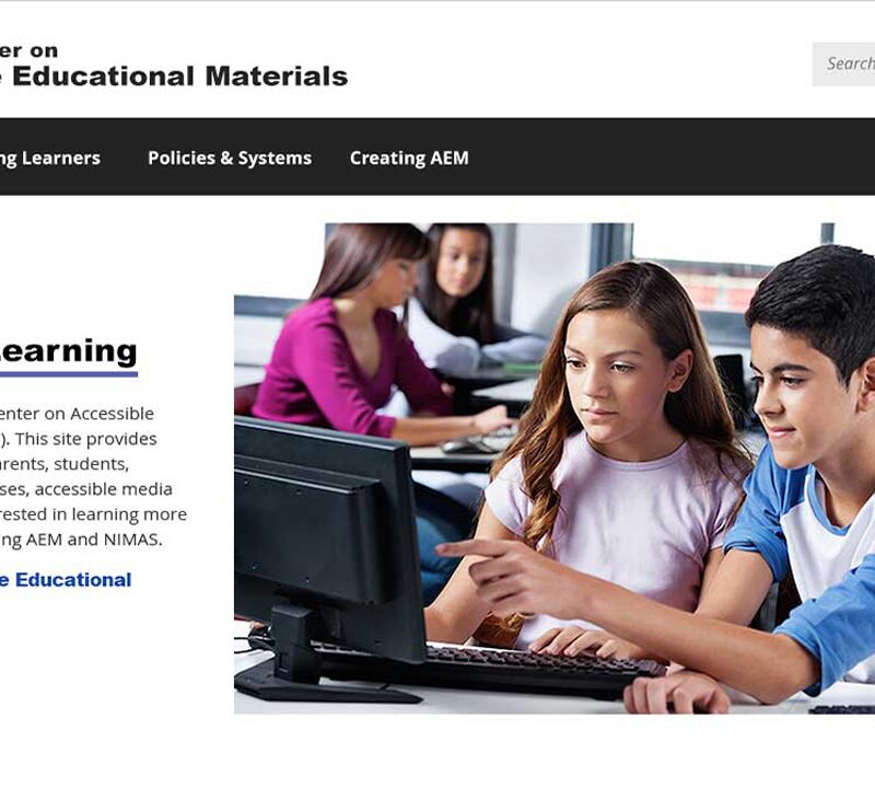 Screenshot of the AEM web site