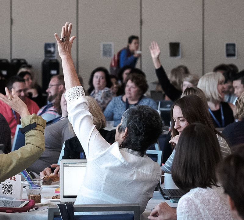 Photo of an active audience at a CAST event