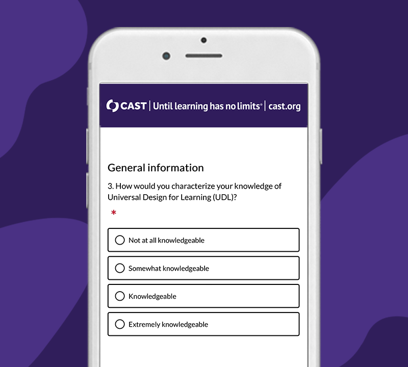 Screenshot of the Transition to Remote Learning survey on a cell phone