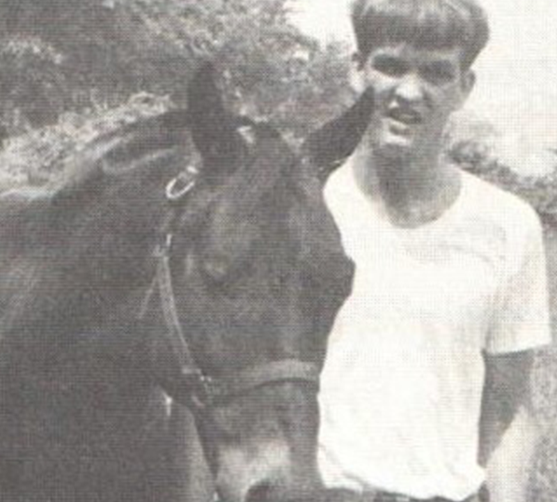 George Patton as a young boy with his horse