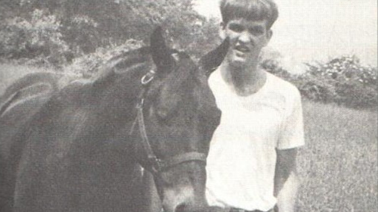 George Patton as a young boy with his horse