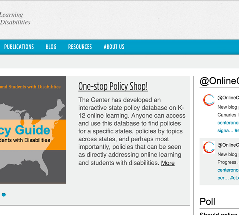 Screenshot of the COLSD web site home page